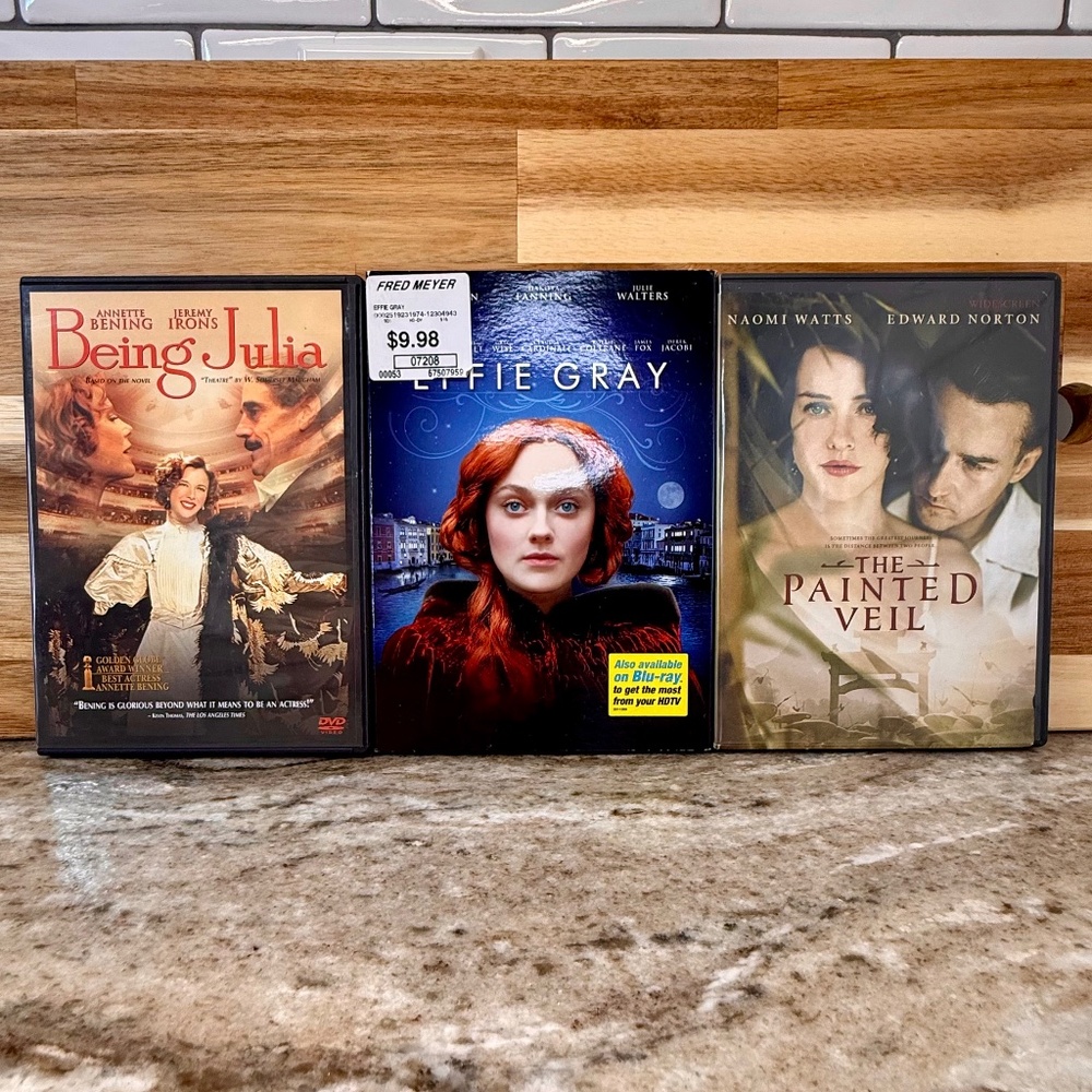Period Drama & Literary DVD Bundle – Being Julia, Effie Gray, The Painted Veil🎬